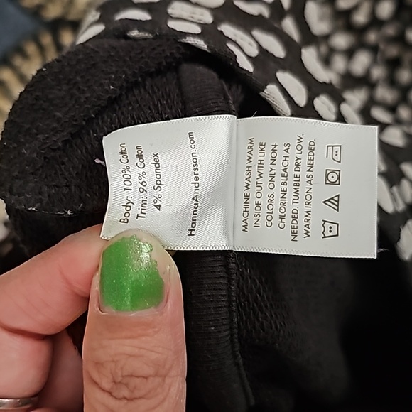 Hanna Andersson polka dot long-line sweater hoodie pouch-pocket cotton B31 - Picture 6 of 7